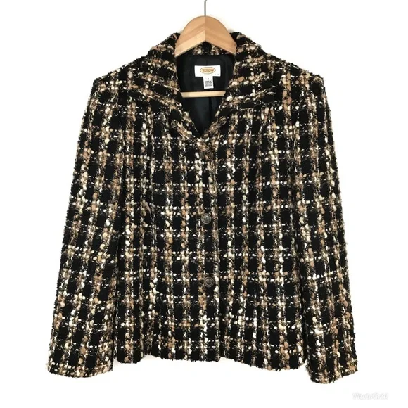 LIKE NEW TALBOTS Tweed Blazer Sz 8P $189! - Picture 2 of 6